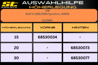 ST Höherlegung für VW Golf II 19E 299 Synchro HA 20mm