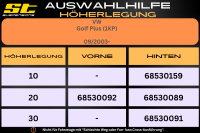 ST Höherlegung für VW Golf Plus 1KP HA 20mm
