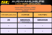 ST Höherlegung für VW Passat 3BG 4motion Limousine HA 20mm