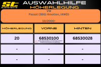 ST Höherlegung für VW Passat 3BG 4motion Variant Kombi HA 20mm