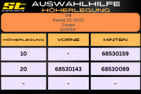 ST Höherlegung für VW Passat CC 3CC Coupe HA 10mm
