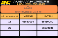 ST Höherlegung für VW Polo 6N HA 25mm (bis Modell 99)