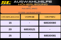 ST Höherlegung für VW Polo 6KV, 6N C HA 25mm