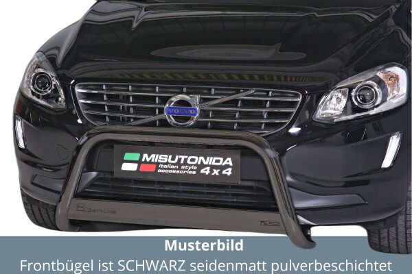 Frontbügel Edelstahl schwarz für Volvo XC 60 2014 - 63mm mit Gutachten Frontschutzbügel