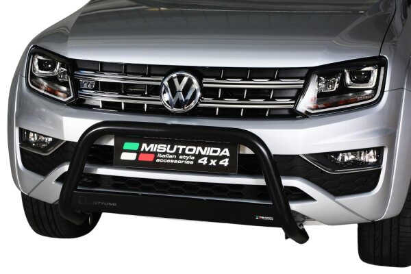 Frontbügel Edelstahl schwarz für VW Amarok Highline 2010 - V6 2016 - 63mm mit Gutachten