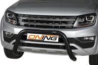 Frontbügel Edelstahl schwarz für VW Amarok Highline 2010- & V6 2016- Ø76mm mit Gutachten