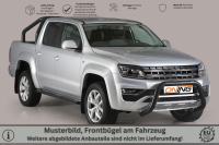 Frontbügel Edelstahl schwarz für VW Amarok Highline 2010- & V6 2016- Ø76mm mit Gutachten