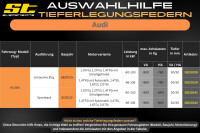 ST Tieferlegungsfedern für Audi A1 8X Sportback 1.0TFSi 1.2TFSi 1.4TFSi30/30mm