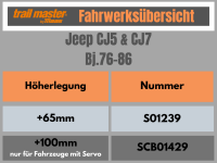 Trailmaster Fahrwerk Höherlegung für Jeep CJ5 - CJ8 +100mm  SCB01429