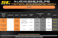 ST Tieferlegungsfedern für Audi A3 8L 1.6 1.8 1.8T mit Tiptronic 1.9TDi 40/40mm