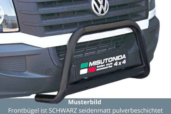 Frontbügel Edelstahl schwarz für VW Crafter 2011 - 2016 63mm mit Gutachten