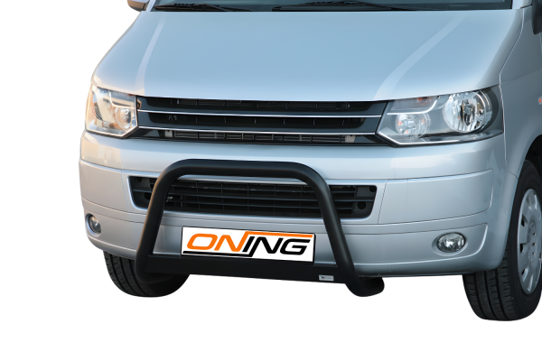 Frontbügel Edelstahl schwarz für VW T5 2010 - Ø63mm mit Gutachten Frontschutzbügel