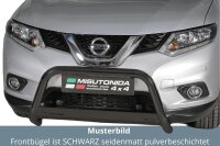 Frontbügel Edelstahl schwarz für Nissan X-Trail 2015 - 63mm mit Gutachten