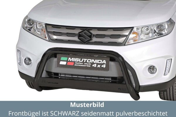 Frontbügel Edelstahl schwarz für Suzuki Vitara 2015 - 63mm mit Gutachten Frontschutzbügel