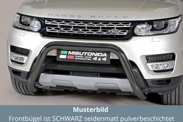 Frontbügel Edelstahl schwarz für Range Rover Sport 2014 - 76mm mit Gutachten