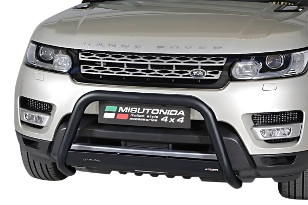 Frontbügel Edelstahl schwarz für Range Rover Sport 2014 - 63mm mit Gutachten