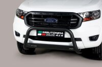 Frontbügel Edelstahl schwarz für Ford Ranger 2012 - 63mm mit Gutachten Frontschutzbügel