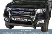 Frontbügel Edelstahl schwarz für Ford Ranger 2012 - 63mm mit Gutachten Frontschutzbügel