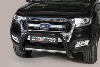 Frontbügel Edelstahl schwarz für Ford Ranger 2012 - 76mm mit Gutachten Frontschutzbügel