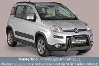 Frontbügel Edelstahl schwarz für Fiat Panda 4x4 2013-2015 63mm mit Gutachten