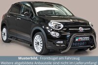 Frontbügel Edelstahl schwarz für Fiat 500X 2013-2018 76mm mit Gutachten Frontschutzbügel