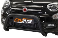 Frontbügel Edelstahl schwarz für Fiat 500X 2013-2018 76mm mit Gutachten Frontschutzbügel