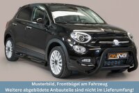 Frontbügel Edelstahl schwarz für Fiat 500X 2013-2018 76mm mit Gutachten Frontschutzbügel