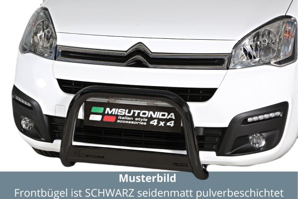 Frontbügel Edelstahl schwarz für Citroen Berlingo 2015 - 63mm mit Gutachten