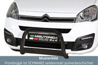 Frontbügel Edelstahl schwarz für Citroen Berlingo 2015 - 63mm mit Gutachten