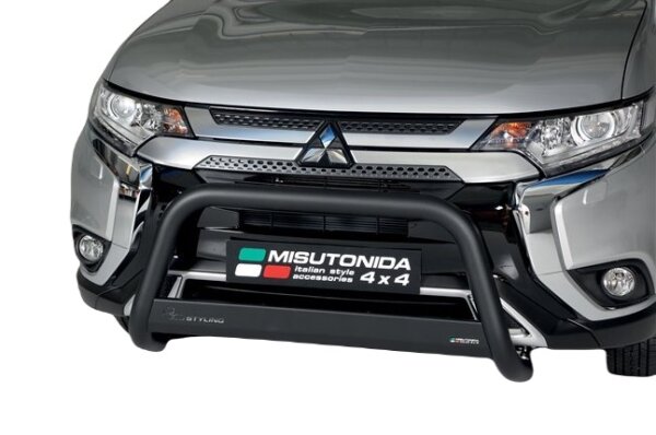 Frontbügel Edelstahl schwarz für Mitsubishi Outlander 2015 - 63mm mit Gutachten
