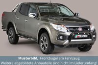 Frontbügel Edelstahl schwarz für Fiat Fullback Bj.2016 - Ø63mm mit Gutachten