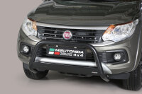 Frontbügel Edelstahl schwarz für Fiat Fullback Bj.2016 - Ø63mm mit Gutachten