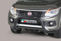 Frontbügel Edelstahl schwarz für Fiat Fullback Bj.2016- Ø76mm mit Gutachten