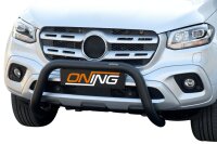 Frontbügel Edelstahl schwarz für Mercedes X-Klasse W470 Bj. 2017- Ø76mm mit Gutachten