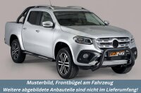 Frontbügel Edelstahl schwarz für Mercedes X-Klasse W470 Bj. 2017- Ø76mm mit Gutachten