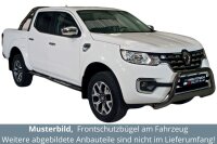 Frontbügel Edelstahl schwarz für Renault Alaskan 2018 - 63mm mit Gutachten