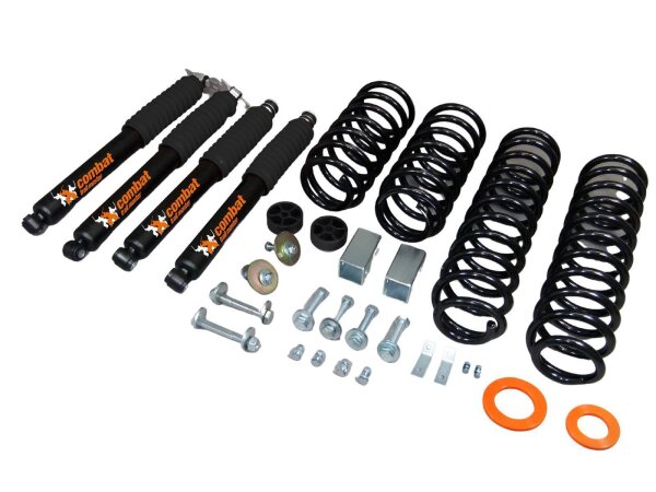 Trailmaster Fahrwerk Höherlegung für Jeep Wrangler JK kurz +50mm Benzin schwarz