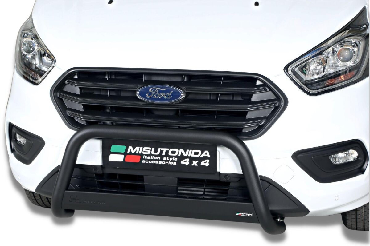Frontbügel Edelstahl schwarz für Ford Transit Custom & & Tourneo