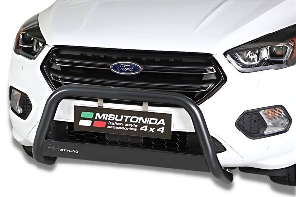 Frontbügel Edelstahl schwarz für Ford Kuga 2017- 63mm mit Gutachten Frontschutzbügel