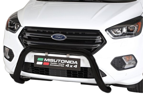 Frontbügel Edelstahl schwarz für Ford Kuga ab 2017 76mm mit Gutachten Frontschutzbügel
