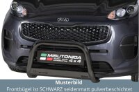 Frontbügel Edelstahl schwarz für Kia Sportage 2016 63mm mit Gutachten Frontschutzbügel