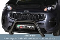 Frontbügel Edelstahl schwarz für Kia Sportage ab 2016 76mm mit Gutachten Frontschutzbügel