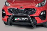 Frontbügel Edelstahl schwarz für Kia Sportage ab 2016 76mm mit Gutachten Frontschutzbügel
