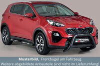 Frontbügel Edelstahl schwarz für Kia Sportage ab 2016 76mm mit Gutachten Frontschutzbügel