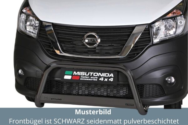 Frontbügel Edelstahl schwarz für Nissan NV 300 63mm Frontschutzbügel