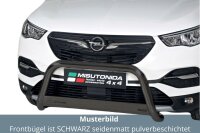 Frontbügel Edelstahl schwarz für Opel Grandland X 63mm Frontschutzbügel