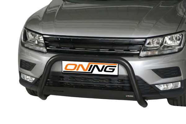Frontbügel Edelstahl schwarz für VW Tiguan AD1 Bj.2016- Ø63mm Frontschutzbügel mit Gutachten