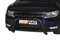 Frontbügel Edelstahl schwarz für VW Tiguan AD1 Bj.2016- Ø76mm mit Gutachten