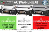 Frontbügel Edelstahl schwarz für Citroen Jumpy ab 2016 Ø63mm mit Gutachten