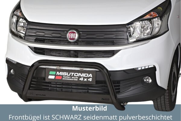 Frontbügel Edelstahl schwarz für Fiat Talento ab 2016 63mm m. mit Gutachten